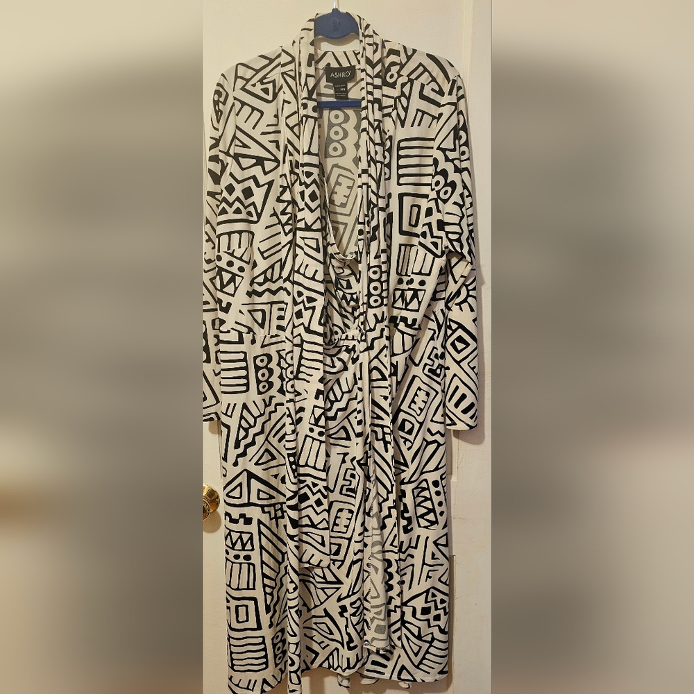 Ashro Monochrome Geometric Dress